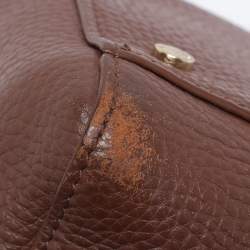 Pre Owned Aigner Brown Leather Satchel
