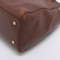Pre Owned Aigner Brown Leather Satchel