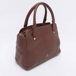 Pre Owned Aigner Brown Leather Satchel