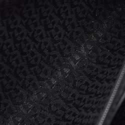 Pre Owned Aigner Black Leather Middle Zip Tote