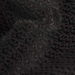 Pre Owned Aigner Black Leather Middle Zip Tote