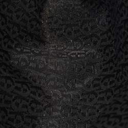 Pre Owned Aigner Black Leather Middle Zip Tote