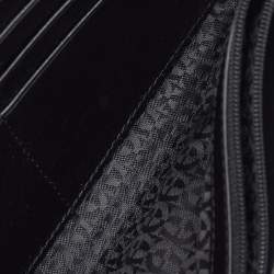 Pre Owned Aigner Black Leather Flap Continental Wallet