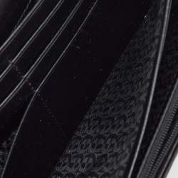 Pre Owned Aigner Black Leather Flap Continental Wallet