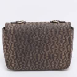 Pre Owned Aigner Beige/Brown Coated Canvas Crossbody Bag