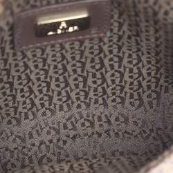 Pre Owned Aigner Beige/Brown Coated Canvas Crossbody Bag