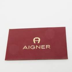 Pre Owned Aigner Light Pink Leather Luisa Shoulder Bag