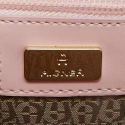 Pre Owned Aigner Light Pink Leather Luisa Shoulder Bag