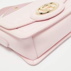 Pre Owned Aigner Light Pink Leather Luisa Shoulder Bag