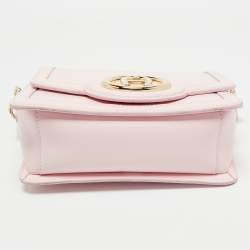 Pre Owned Aigner Light Pink Leather Luisa Shoulder Bag