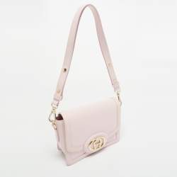 Pre Owned Aigner Light Pink Leather Luisa Shoulder Bag