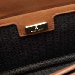 Pre Owned Aigner Brown Leather Ariana S Crossbody Bag