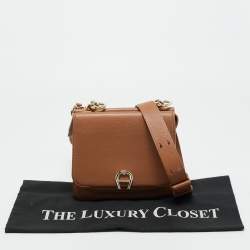 Pre Owned Aigner Brown Leather Ariana S Crossbody Bag