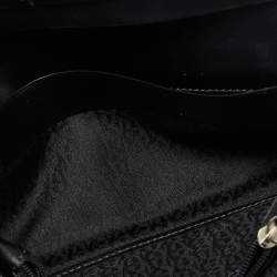 Pre Owned Aigner Black Signature Coated Canvas Flap Continental Wallet