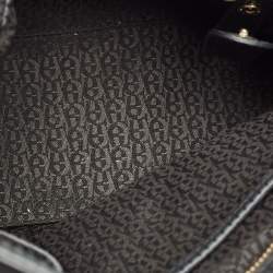 Pre Owned Aigner Black Textured Leather Cybill Tote