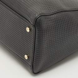 Pre Owned Aigner Black Textured Leather Cybill Tote