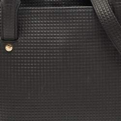 Pre Owned Aigner Black Textured Leather Cybill Tote