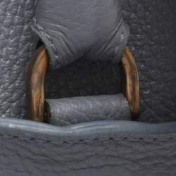 Pre Owned Aigner Dusty Blue Leather Satchel