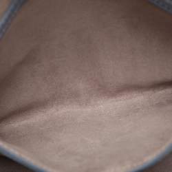 Pre Owned Aigner Dusty Blue Leather Satchel