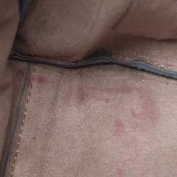 Pre Owned Aigner Dusty Blue Leather Satchel