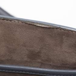 Pre Owned Aigner Dusty Blue Leather Satchel