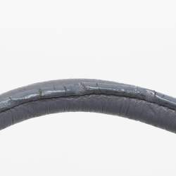 Pre Owned Aigner Dusty Blue Leather Satchel