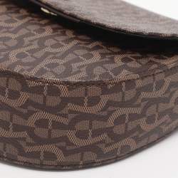 Pre Owned Aigner Brown Coated Canvas Ava Chain Crossbody Bags