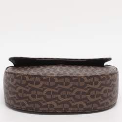 Pre Owned Aigner Brown Coated Canvas Ava Chain Crossbody Bags
