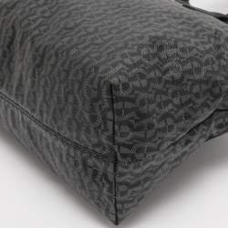 Pre Owned Aigner Black/Grey Signature Coated Canvas Shopper Tote