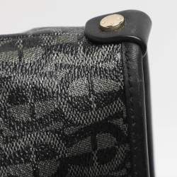 Pre Owned Aigner Black/Grey Signature Coated Canvas Shopper Tote