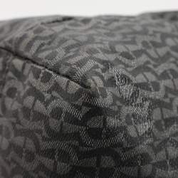 Pre Owned Aigner Black/Grey Signature Coated Canvas Shopper Tote