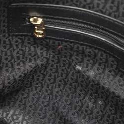 Pre Owned Aigner Black/Grey Signature Coated Canvas Shopper Tote