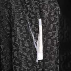 Pre Owned Aigner Black/Grey Signature Coated Canvas Shopper Tote