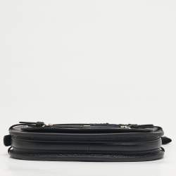 مملوكة مسبقًا حقيبة كتف صغيرة أيغنر جلد سوداء