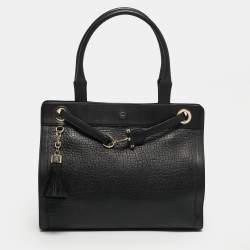 مملوكة مسبقًا Aigner Cavallina Black Leather Tote