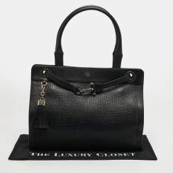 مملوكة مسبقًا Aigner Cavallina Black Leather Tote