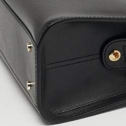 Pre Owned Aigner Carol Mini Black Leather Tote