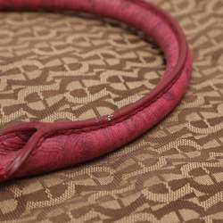 مملوكة مسبقًا Aigner Beige/Pink Signature Canvas and Leather Tote