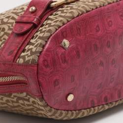 مملوكة مسبقًا Aigner Beige/Pink Signature Canvas and Leather Tote