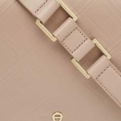 مملوكة مسبقًا Aigner Vittoria Old Rose Embossed Leather Shoulder Bag
