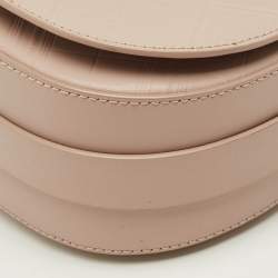 مملوكة مسبقًا Aigner Vittoria Old Rose Embossed Leather Shoulder Bag