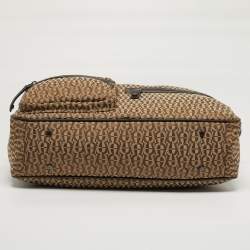 مملوكة مسبقًا Aigner Front Pocket Brown/Beige Monogram Canvas and Leather Laptop Bag