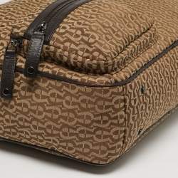 مملوكة مسبقًا Aigner Front Pocket Brown/Beige Monogram Canvas and Leather Laptop Bag