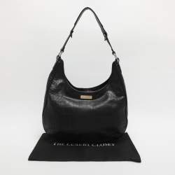 مملوكة مسبقًا Aigner Black Croc Embossed Leather Hobo