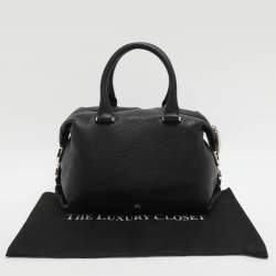 Pre Owned Aigner Black Leather Satchel