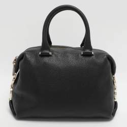 Pre Owned Aigner Black Leather Satchel