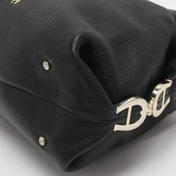 Pre Owned Aigner Black Leather Satchel