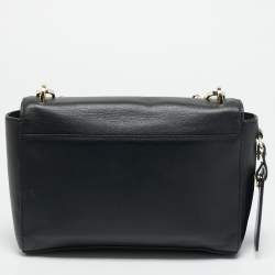 مملوكة مسبقًا حقيبة كتف أيغنر جلد قلاب أسود