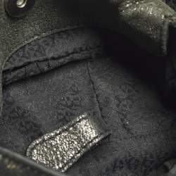 مملوكة مسبقًا Aigner Black/Green Jacquard Canvas and Iridescent Leather Shoulder Bag