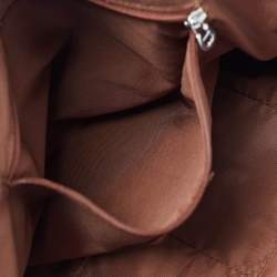 Pre Owned Aigner I Love A Blue/Brown Nylon Zip Satchel